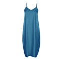 thumbnail image 3 of Robe Maxi d'Été pour Femmes Décontractée Bohème Longue Robe Sans Manches à Bretelles Smockée à Volants Longue Plage Soleil Robes, 3 of 4