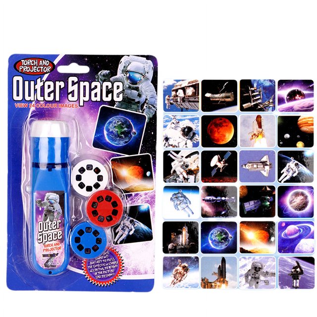 Projecteur pour Enfants 24 Modèles mini Lampe de projection Lumineuse Lampe de Poche Jouet Cadeau (U002-Espace Modèle 24 Lampe de projection variable)