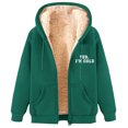 thumbnail image 1 of LOVZFMLL Jackets for Women's Fashionable Printed Fleece Hooded Sweatshirt Jacket, 1 of 2