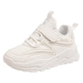 thumbnail image 1 of Kcodviy Girls Sports Shoes able Girls Shoes New Pattern Simple Solid Shoes for The Girl Color Four Seasons Casual Kids Slip on Shoes Girls Flat Bottom Thick Bottom Comfortable Hook Loop Shoes, 1 of 9