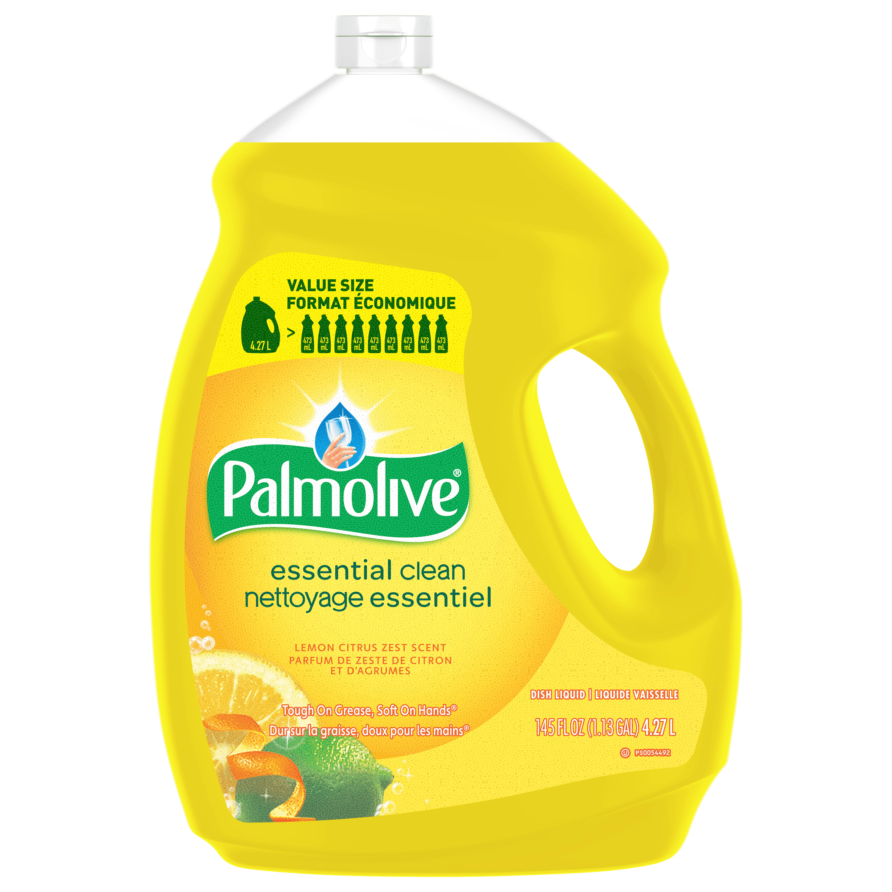 Palmolive Essential Clean Liquid Dish Soap, Lemon Citrus Zest Scent - 145 Fluid Ounce