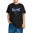 thumbnail image 4 of Économies d'Été! SROBPTY T-Shirts à Manches Courtes pour Tout-Petits, T-Shirt Imprimé pour Garçons Tout-Petits Mode Col Rond Imprimé Manches Courtes Noir, 4 Ans, 4 of 4