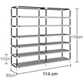 thumbnail image 5 of AGASY Shoe Rack Portable Storage Free Standing Shoe Organizer with Non-Woven Fabric Cover (Grey), 5 of 5