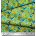 thumbnail image 3 of Soimoi Georgette Viscose Fabric Tropical Leaves Fabric Prints by Yard 42 Inch Wide, 3 of 5