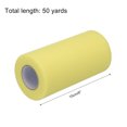 thumbnail image 2 of Unique Bargains 6 inch 50 Yards Tulle Ribbon Rolls Pastel Netting Fabric for Gift Wrapping Christmas Wedding, Light Yellow, 2 of 5