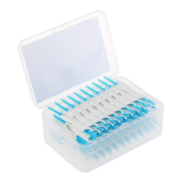 CHUANK Gum Cleaner Toothpick Floss Sticks Braces Go Toothbrush Disposable Plastic Individual Picks Cleaning 200 Pcs