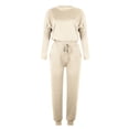 thumbnail image 4 of Yuyuzo Womens Casual Solid Color Set Sweatsuit Pullover Jogger Pants Two Piece Outfit Tracksuits, 4 of 7