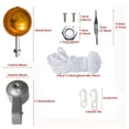 thumbnail image 2 of Bgsha Gold Plated Round Hand Waving Flag Pole Cap Outdoor Flagpole Accessories Kit, 2 of 9