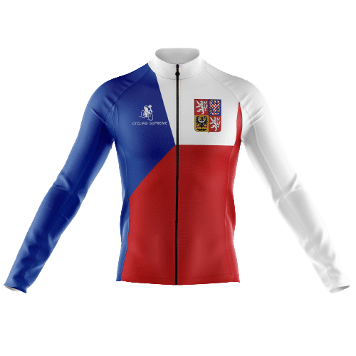 Chandail de Cyclisme à Manches Longues République Tchèque pour Hommes - G