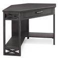 thumbnail image 1 of Bowery Hill Sturdy Wood Corner Computer/Writing Desk in Smoke Gray Oak, 1 of 8