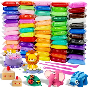 Fuebueo Pâte Autodurcissante Pâte Magique kit 12 Couleurs Bricolage Modelage Pâte Magique, kit de Pâte à Modeler avec Outils, Non Collante Douce et Super Légère, Cadeau Arts et Artisanat pour Garçons Filles Enfants