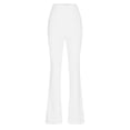 thumbnail image 4 of LOVZFMLL Women's Pants, Solid Color Tight Fitting Hip Shaping Flared Yoga Pants White, M, 4 of 4