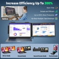 thumbnail image 4 of Laptop Screen Extender Portable Monitor,14" Laptop Monitor Extender,Portable Monitor for for 13-17" Laptops,1080P IPS Display USB C HDMI Travel Monitor Extended Display, 4 of 6
