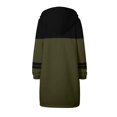 thumbnail image 3 of Timegard Womens Sweatshirts Drawstring Zip up Hoodies Color Block Fall Winter Long Jackets with Pockets, 3 of 3