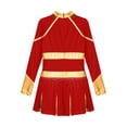 thumbnail image 4 of Lejafay Robe de Danse de Cheerleading Ballet pour Filles Uniforme Scolaire Robe Plissée à Manches Longues Tenues d'Halloween Rouge 10, 4 of 5