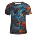 thumbnail image 5 of Qertyioot Mode d'Été Décontractée T-shirt Imprimé à Col Rond pour Hommes, Évacuation de l'Humidité, Manches Courtes, 5 of 5