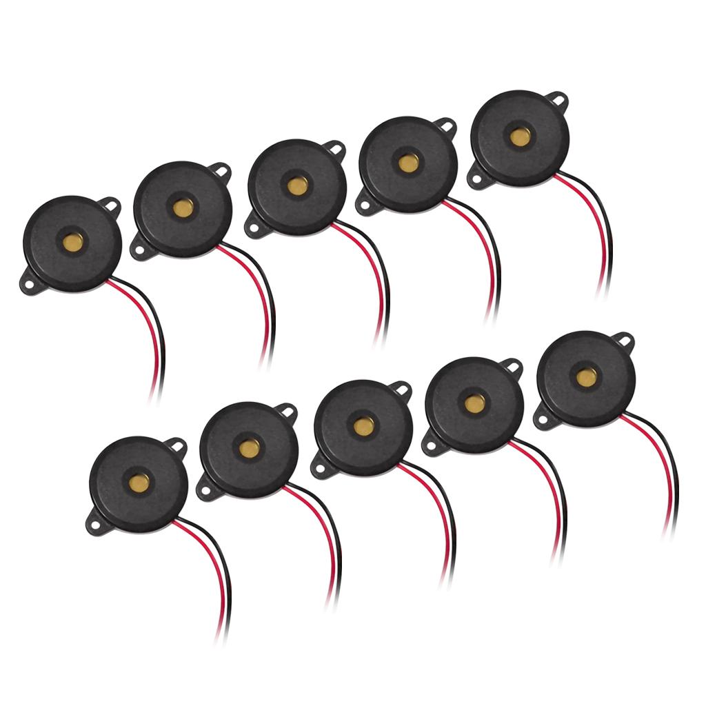 10 Pcs/Pack Alarme Piézo Buzzer DC 12V 85dB Son Interactif Piezzo