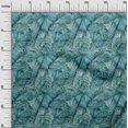 thumbnail image 3 of oneOone Rayon Teal Blue Fabric Tropical Fabric For Sewing Printed Craft Fabric By The Yard 56 Inch Wide, 3 of 5