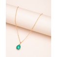 thumbnail image 1 of Goldtone Collier Goutte de Naissance Pierre de Naissance Émeraude de Mai, 1 of 1