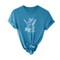 thumbnail image 1 of Pompotops T-shirt à Manches Courtes Imprimé Mode pour Femmes Blouse Décontractée Ample en Solde, 1 of 7