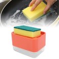 thumbnail image 4 of Dish Soap Dispenser for Kitchen, Dish Soap Dispenser, Soap Pump 2 In1 Press Liquid Soap Dispenser Soap Dispenser and Sponge Holder, Countertop Soap Pump Dispenser Caddy, 4 of 7