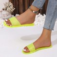 thumbnail image 4 of Womens Slide Sandals Flat Jelly Transparent Multicoloured Colorful Open Toe Non Slip Lightweight Breathable Indoor Outdoor Beach Slippers Yellow, 4 of 8