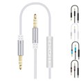 thumbnail image 4 of Ruiboury Car Stereo AUX Cable Computer Headphone Handsfree Phone Call Wire Control 3 .5mm Audio Cord silver 1Set, 4 of 6