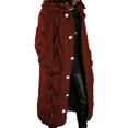 thumbnail image 1 of Sweater Cardigan for Women Solid Color Cardigan Coat Hooded Open Front Cardigan Cable Knit Sweaters Chunky Sweater Coats Women Sweaters Clearance Cheap, 1 of 6