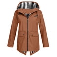 thumbnail image 1 of WRKEKC Manteau Coupe-Vent Imperméable à Capuche pour Femme, Imperméable de Randonnée Léger à Fermeture Éclair Intégrale avec Poches, 1 of 6