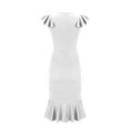 thumbnail image 4 of Robes d'Été Grande Taille pour Femmes 2024 Nouvelle Robe à Volants à Manches Courtes Col Rond Ourlet Irrégulier Robe Formelle Économisez jusqu'à 65 % de Rabais!, 4 of 6