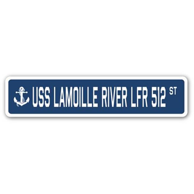 SignMission SSN-Lamoille River Lfr 512 Panneau de Rue 4 x 18 Po. - USS Lamoille River Lfr 512