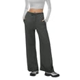 thumbnail image 1 of Ohufall Womens Sweatpants Drawstring Elastic Low Waist Pants Straight Leg Low Rise Sweatpants Pants Jogger Sweatpants with Pockets, 1 of 3