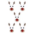 thumbnail image 2 of Transemion Festive Décor Christmas Window Sticker With Adorable Cute Cloth Christmas Window Stickers Door Decal Elk head 5Set, 2 of 6
