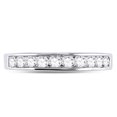 thumbnail image 1 of Alliance de Mariage pour Femme en Or Blanc 14 Kt avec Diamants Ronds Sertis en Rail 1/2 Cttw, 1 of 4