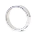 thumbnail image 3 of Mens High Polished Grooved Wedding Band Ring 10K White Gold, 3 of 3