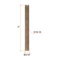 thumbnail image 2 of Unique Bargains 12pcs 5/16x3' Carbon Steel Fully Threaded Rod Bar Studs for Furniture Mounting Assembly, 2 of 4