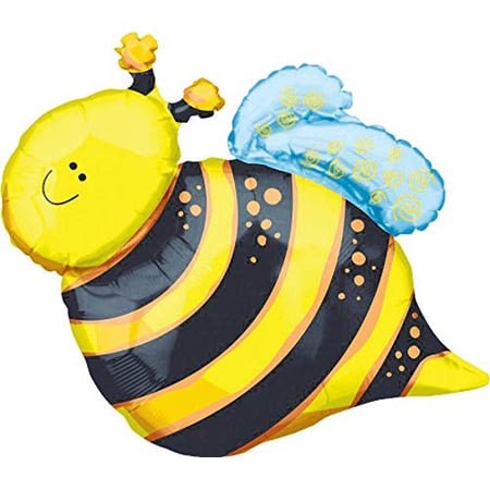 Anagram International Ballon en Feuille en Forme d'Abeille Heureuse, 25 Pouces, Multicolore