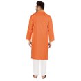 thumbnail image 4 of Atasi Ensemble Kurta Pyjama 2 Pcs pour Homme, Col Henley, Kurta Long Décontracté, 4 of 7
