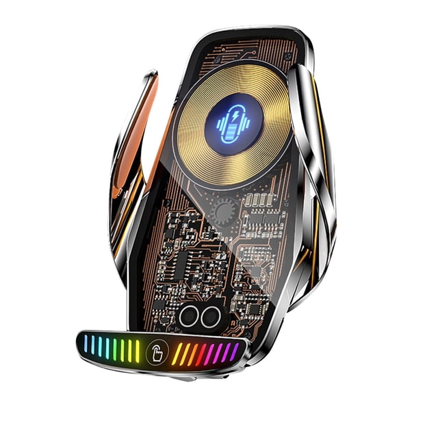 Phone Stand for Car,New Magnetic Intelligent Support Navigation Frame Pickup Light Sensing Transparent Car Wireless Charging Car Mobile Phone Stand M9S,Wireless Charging Stand