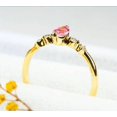 thumbnail image 4 of Yellow Gold Over Natural Pink Sapphire And Moissanite Engagement Gift Ring, 4 of 4