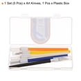 thumbnail image 4 of Unique Bargains 5 Packs Art Craft Knife Kit 5 Types Blades Hobby Exacto Knife Set with Plastic Box, 4 of 6