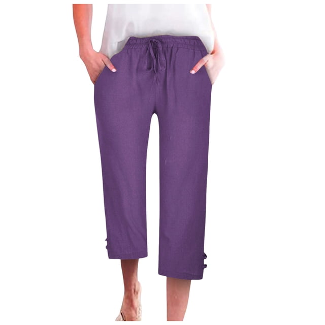 Women Fashion High Waisted Wide Leg Pants Drawstring Elastic Trousers Comfy Straight Leg Long Pants With Pockets