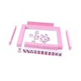 thumbnail image 3 of KLKCMS 144Pcs Mini Mahjong Tiles Table Activities Supplies Chinese Version Game Set Pink, 3 of 9