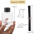 thumbnail image 3 of Agidea 4PCS Glass Diffuser Bottles, Refillable Square Shape With 20pcs Reeds Sticks, Black Caps & Funnel, 3.3" High 100ml 3.52 fl oz. Jars for Home Oil Fragrance Decoration, 3 of 6