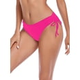 thumbnail image 1 of Ocean Blues Women's Full Coverage Swim Bottoms Sides Drawstring Mid Rise Bikini Bottom Pink Bathing Suit Size XL, 1 of 8