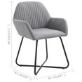 thumbnail image 4 of vidaXL Dining Chairs 2 pcs Light Grey Fabric, 4 of 5