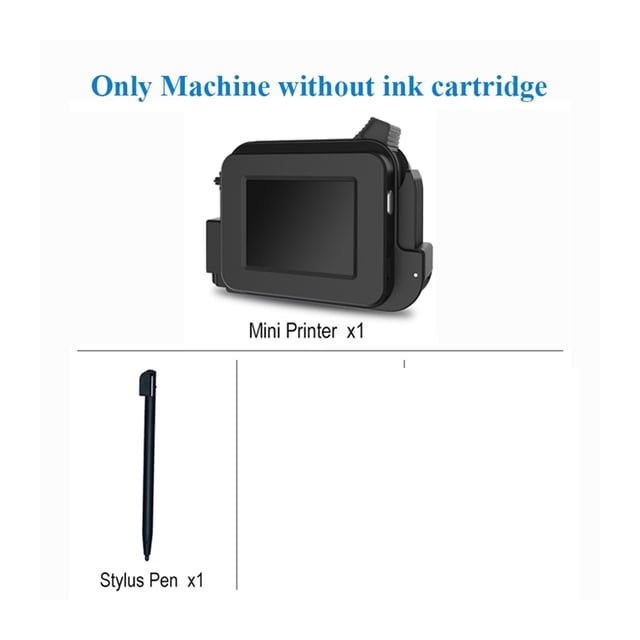 Imprimante à Jet, Imprimante à Jet d'Encre Intelligente à Main, Portable Hauteur d'Impression 12,7 mm, Étiquette Code-Barres QR Logo, Mini Séchage Rapide, Impression Rapide