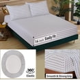 thumbnail image 2 of RUVANTI 100% Cotton Queen Sheets, Percale Queen Sheet Set, Chevron, 2 of 8