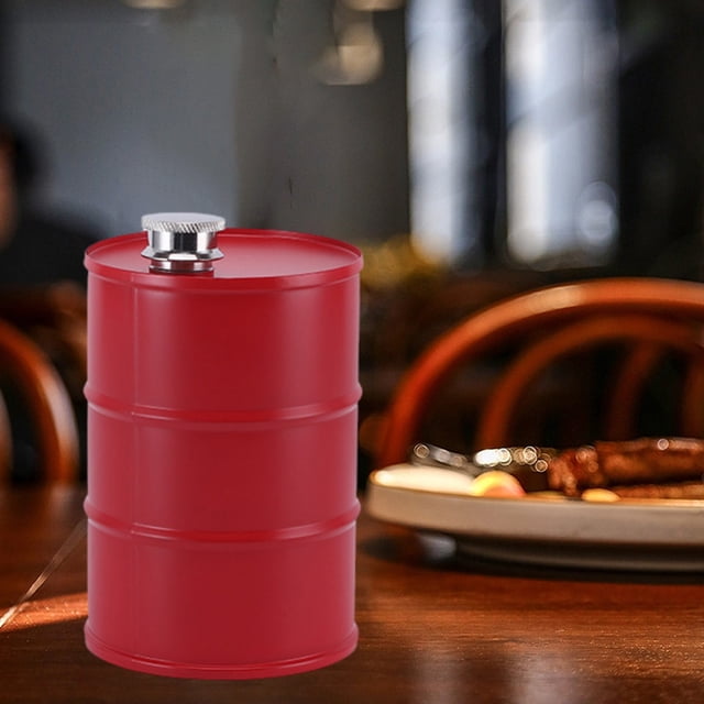 MTBLYS Mini Baril à Vin Carafe à Vin Capacité 750 ml Acier Inoxydable Noir Bleu Vert Rouge Argent Flasque Portable Camping Randonnée Voyage