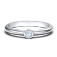thumbnail image 1 of Classic Bezel Set Birthstone Ring - Aquamarine (March), 1 of 4